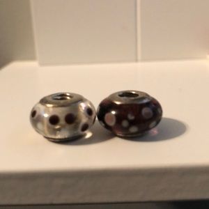 Pandora Purple and White Murano Glass charms!